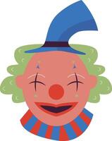 Clown Mask Clipart in Flat Design vector