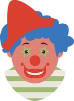 Clown Mask Clipart with Cartoon Design. vector