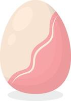 Pink Easter Egg with Simple Pattern Concept vector