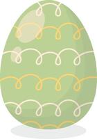 Green Easter Egg in Minimalist Pattern vector