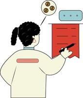 Girl Finance Concept on White Background vector