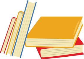 Education Textbook in Stand and Stack Position. vector