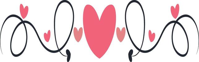 Romantic Divider Element in Flat Design vector