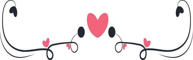 Romantic Divider Element in Flat Design. vector