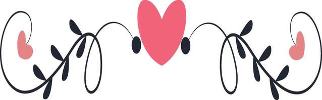 Romantic Divider Element with Flat Design vector