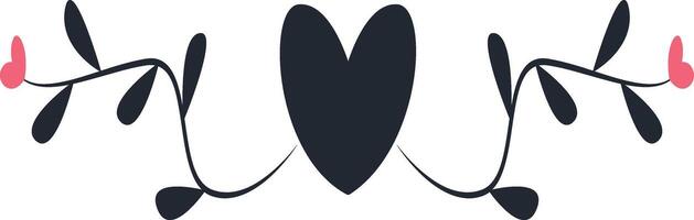 Romantic Divider Element with Flat Shape vector