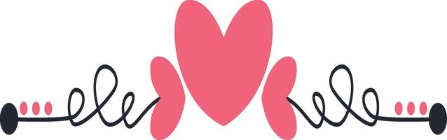 Romantic Divider Element with Simple Design vector