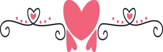 Romantic Divider Element in Simple Design vector