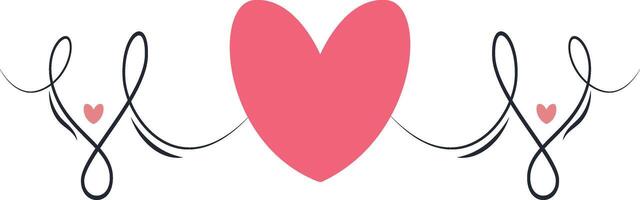 Romantic Divider Element in Simple Shape vector