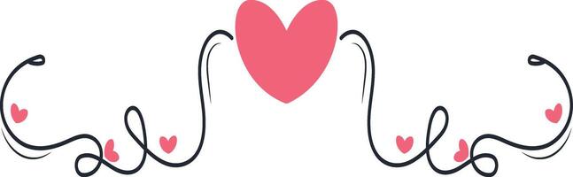 Romantic Divider Element in Simple Shape. vector