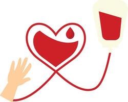 Blood Donor Element in Flat Cartoon Design vector