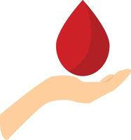 Blood Donor Element with Flat Cartoon Shape. vector