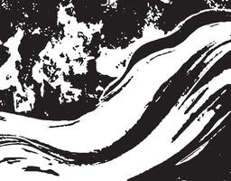 Flowing black and white abstract wave pattern with textured detail ideal for prints and artworks vector