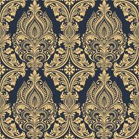 Seamless pattern in modern damask style for fabric, tapestry, wallpaper, wrapping paper. vector