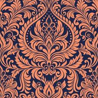 damask pattern seamless background vector
