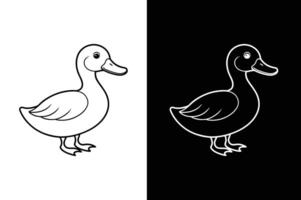 Duck single line icon design vector