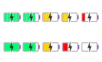 Battery charging icon isolated on white background vector