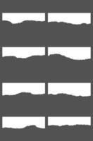 Ripped paper isolated on dark gray background vector