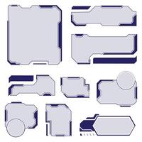 a set of blue and white rectangular frames vector