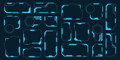 Set of futuristic UI elements for display panel vector