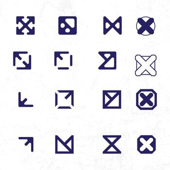 A set of different icons on a white background vector