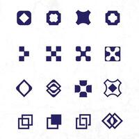 A set of geometric shapes and symbols vector