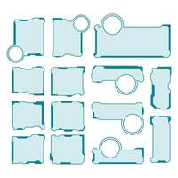 Set of futuristic UI elements for display panels and digital interfaces vector