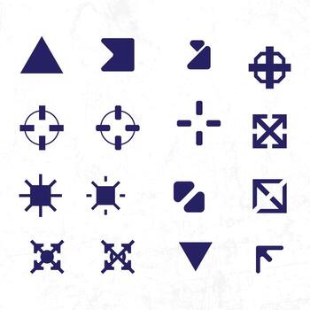 un conjunto de diferente formas y símbolos vector