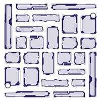 a set of rectangular frames with different shapes vector