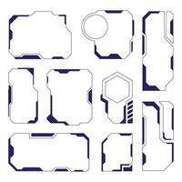 futuristic elements for display panels and digital interfaces vector