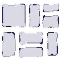 UI elements for display panels and digital interfaces vector