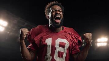 Excitement is palpable as player passionately holds jersey during game preparation photo