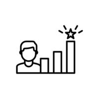 career path icon with line style isolated on white background, eps file and easy to edit and change color. vector