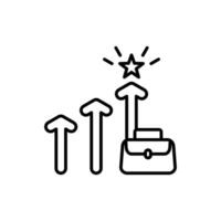 career promotion icon with line style isolated on white background, eps file and easy to edit and change color. vector