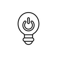 light bulb on icon with line style isolated on white background, eps file and easy to edit and change color. vector