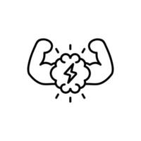 willpower icon with line style isolated on white background, eps file and easy to edit and change color. vector