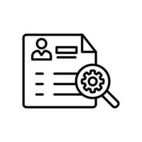 job description icon with line style isolated on white background, eps file and easy to edit and change color. vector