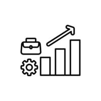 career growth icon with line style isolated on white background, eps file and easy to edit and change color. vector