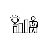 successful icon with isolated line style on white background, eps file and easy to edit and change color. vector