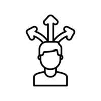 career choice icon with line style isolated on white background, eps file and easy to edit and change color. vector