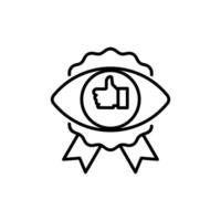 recommendation icon with line style isolated on white background, eps file and easy to edit and change color. vector