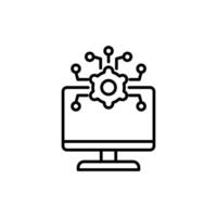 system integration icon with line style isolated on white background, eps file and easy to edit and change color. vector