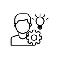 talent management icon with line style isolated on white background, eps file and easy to edit and change color. vector