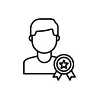experts icon with line style isolated on white background, eps file and easy to edit and change color. vector