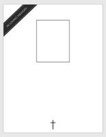 In Loving Memory Card Template. Sleek, respectful design for memorial events. vector