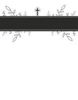 Funeral Invitation Template. Understated and respectful design ready for customization. vector