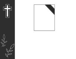 Modern Memorial Template. Fresh, minimal layout suitable for tributes and services. vector