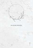 Memorial Template Elegant and minimalist design featuring a black In Loving Memory ribbon vector
