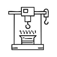 Drop Forging Hammer Icon, Drop Hammer Icon vector