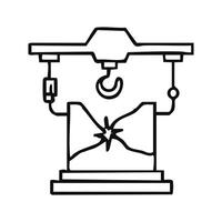 Impact Testing Machine Icon vector